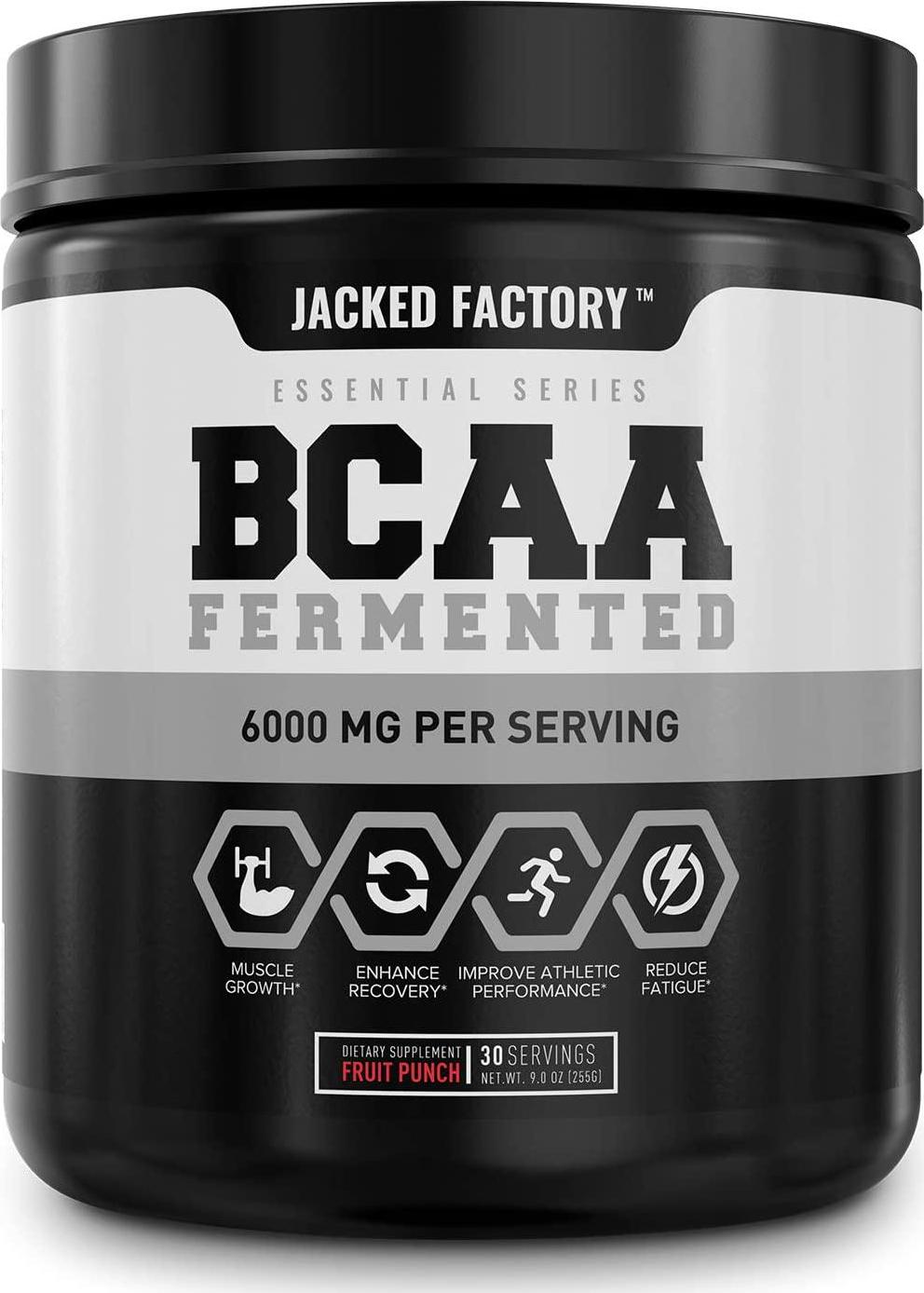 BCAA Powder (Fermented) - 6g Branched Chain Essential Amino Acid Supplement for Improved Muscle Recovery, Reduced Fatigue, Increased Strength, and Muscle Growth - 30 Servings, Unflavored