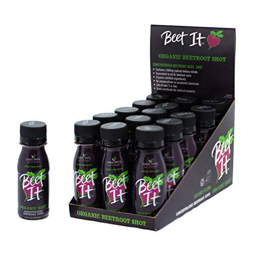BEET IT Circulation - Organic Beet Juice Shots - Concentrated Non GMO Beet Shots (15x2.4 fl. oz.) - Natural Source of Dietary Nitrate for Heart Health.