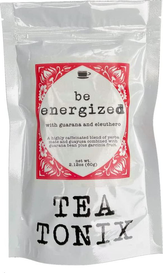 BE Energized Yerba Mate Tea with Guarana, Eleuthero, and Garcinia 60g (2.12oz) - Highly Caffeinated for a Boost of Energy