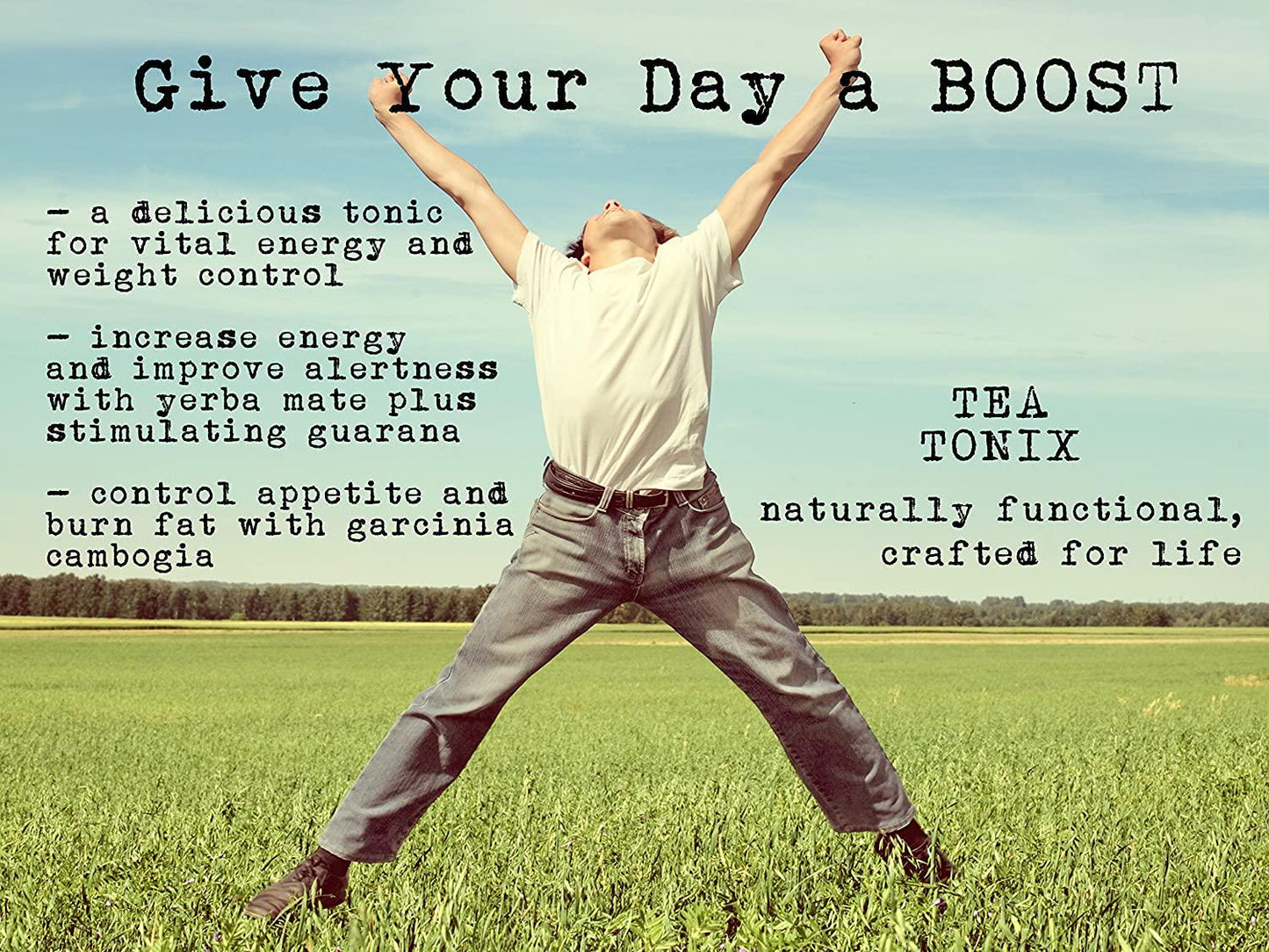 BE Energized Yerba Mate Tea with Guarana, Eleuthero, and Garcinia 60g (2.12oz) - Highly Caffeinated for a Boost of Energy