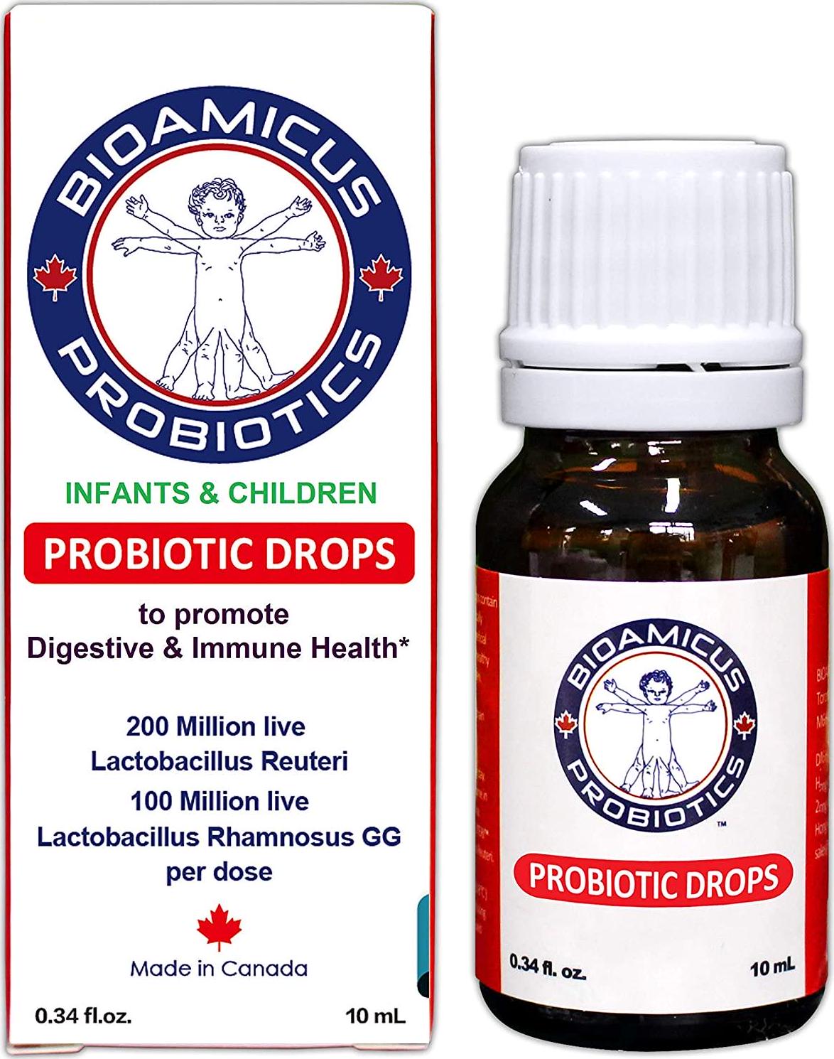 BIOAMICUS LACTOBACILLUS REUTERI and RHAMNOSUS GG PROBIOTIC Drops
