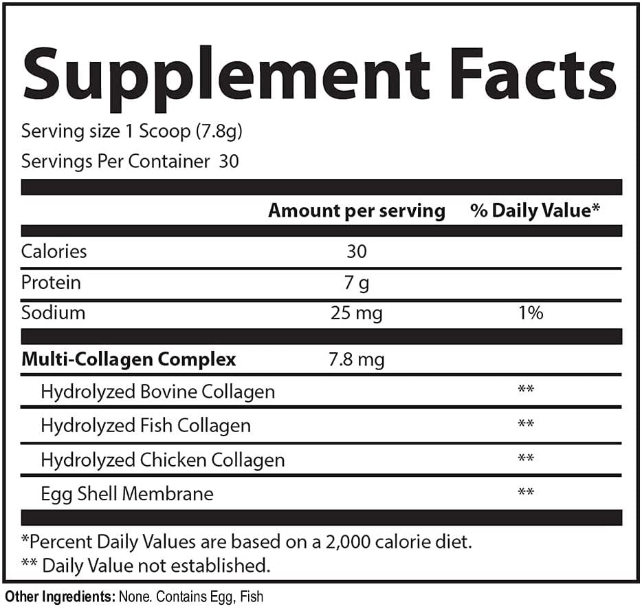 BIOELIZ - Collagen PEPTIDES 5X - Protein Infused Supplement Powder - 8oz (227gr.)