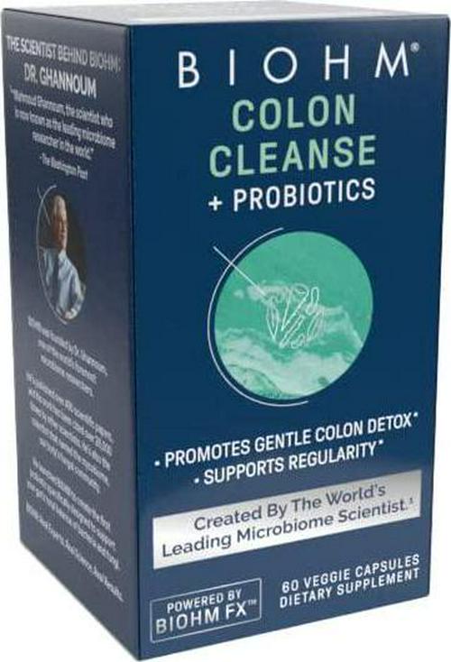 BIOHM Colon Cleanse Detox with Probiotics - Supports Constipation and Bloating Relief - Digestive System Cleanse for Men and Women - Non-GMO, Vegetarian (30 Serving)