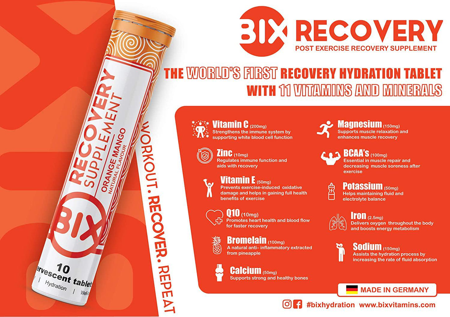 BIX Recovery - Hydration - Orange Mango