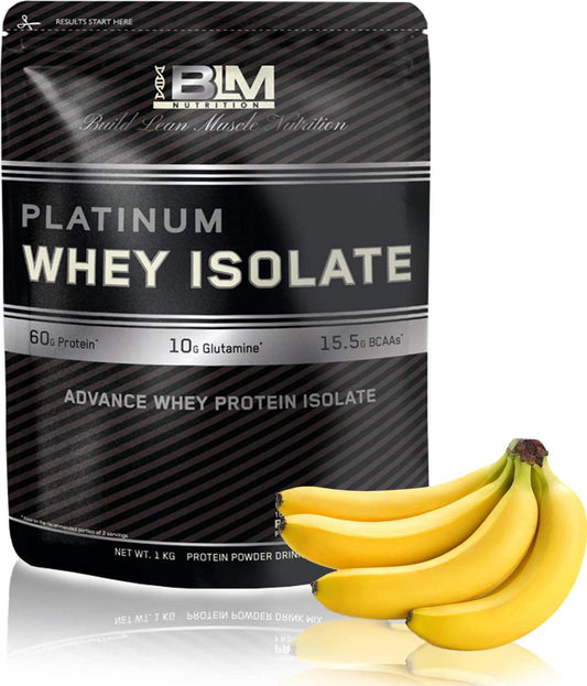 BLM Nutrition Whey Protein Isolate, Banana, Banana 3 kilograms