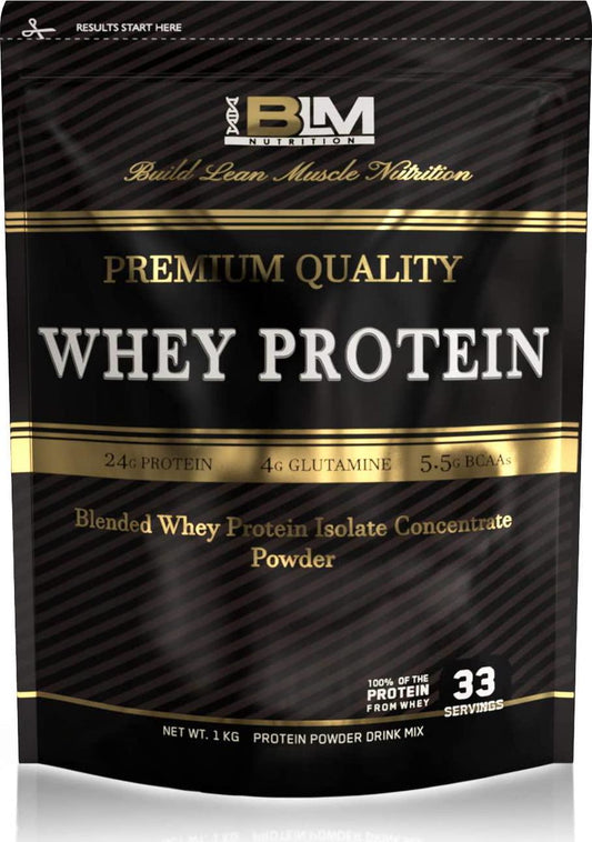 BLM Nutrition Whey Protein Isolate Concentrate, Unflavoured, Unflavoured 4 kilograms