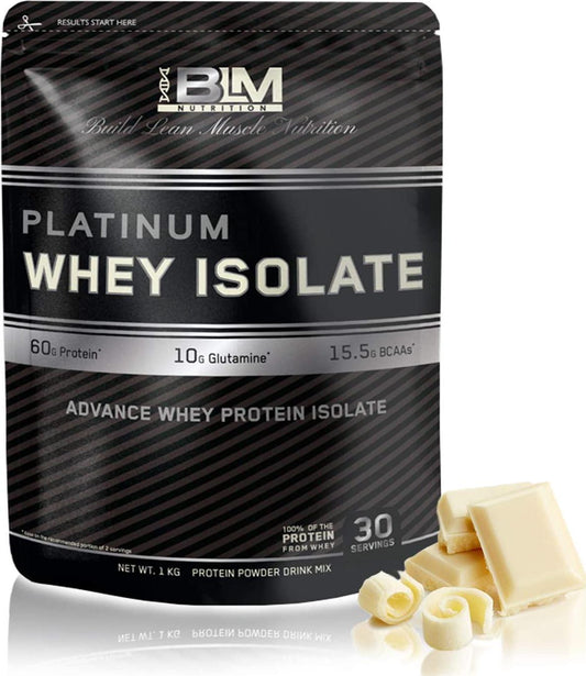 BLM Nutrition Whey Protein Isolate, White Chocolate, White Chocolate 2 kilograms