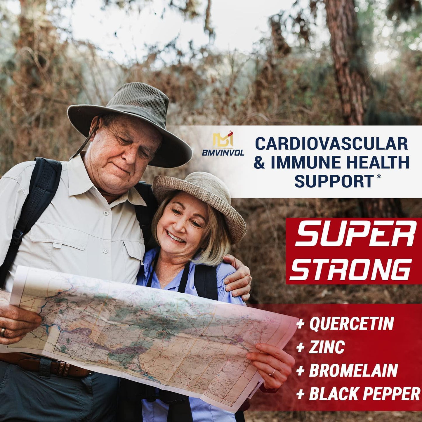 BMVINVOL Quercetin Supplement 4660 mg - Supports Cardiovascular Health, Immune System and Antioxidant - with Bromelain, Black Pepper Extract - 3 Month Supply