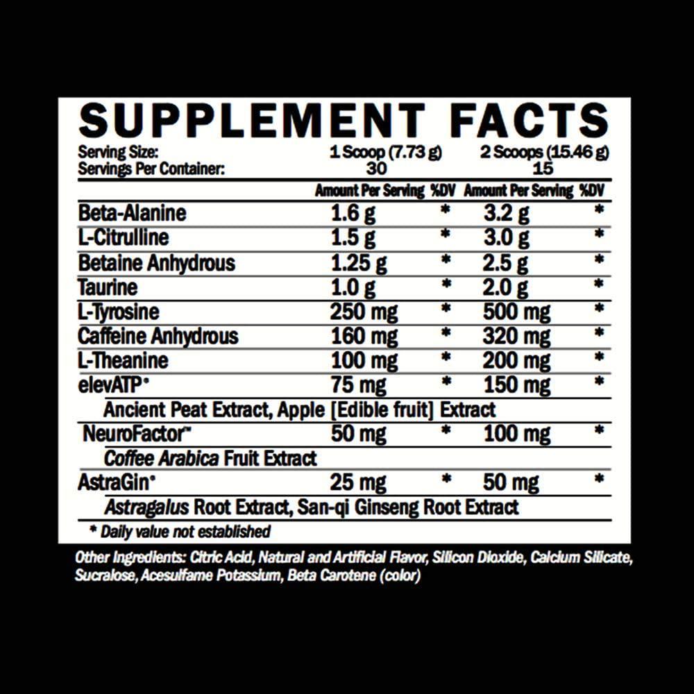 BOLT Extreme Energy Pre Workout Powder Pineapple Strawberry Cooler - Sugar Free Preworkout Energy Supplement for Men and Women - 320mg Caffeine + 3.2g Beta Alanine + 3 Patented Ingredients | 30 Servings