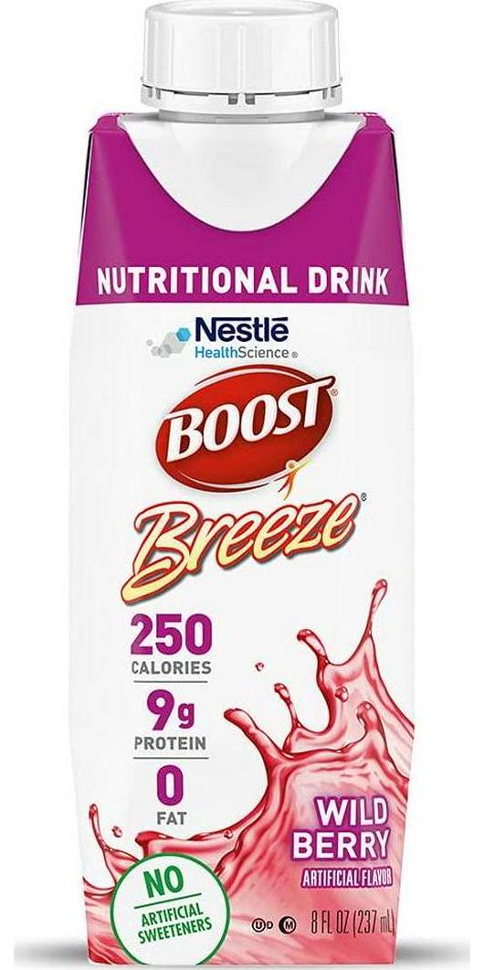 BOOST Breeze Nutritional Drink, Wild Berry, 8Â fl oz (Pack of 24)