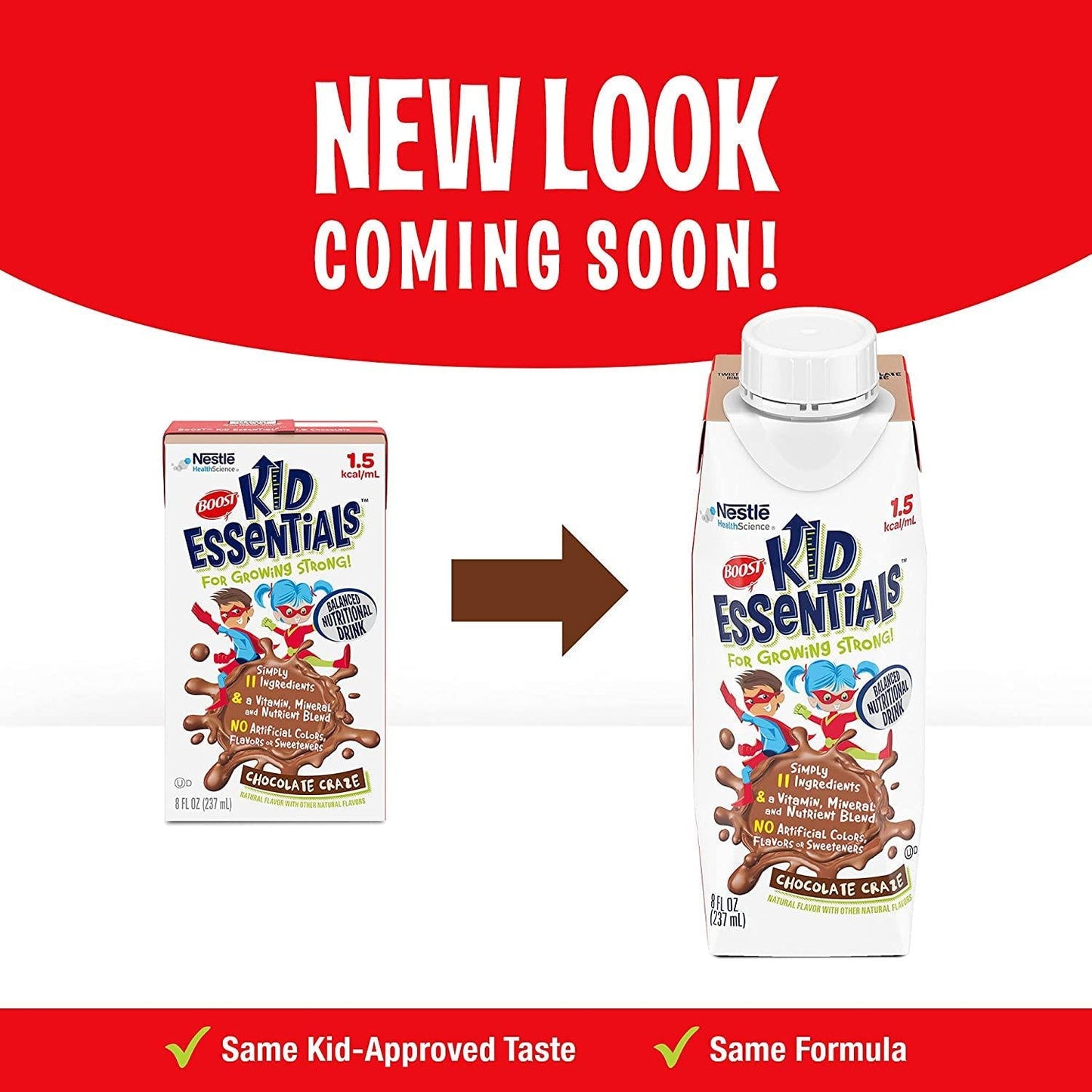 BOOST KID ESSENTIALS 1.5, Chocolate Craze 24 x 8 fl oz carton