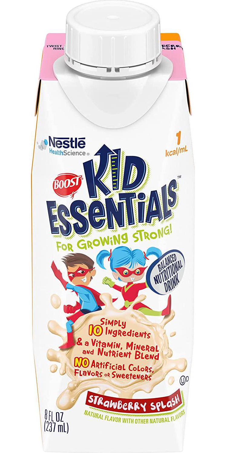 BOOST Kid Essentials 1.0, Strawberry Splash 24 x 8 fl oz Carton