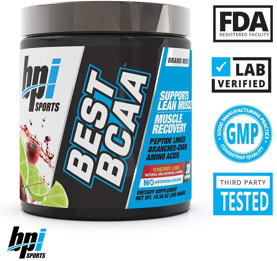BPI Sports Best BCAA Powder, Cherry Lime, 10.58 Ounce