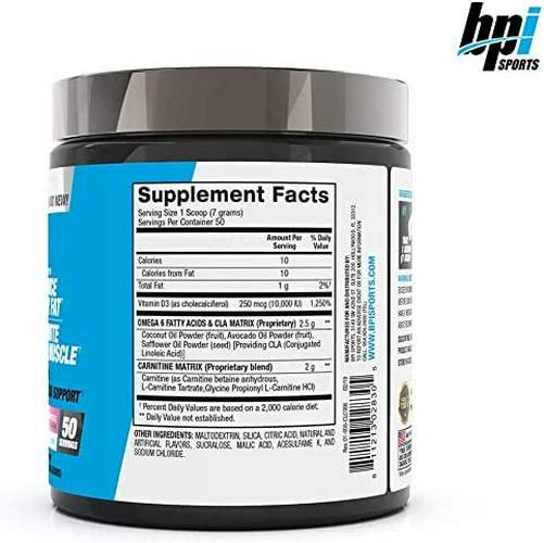 BPI Sports CLA + Carnitine Conjugated Linoleic Acid Weight Loss Formula Metabolism, Performance, Lean Muscle Caffeine Free For Men and Women Watermelon Freeze, 12.34 Ounce (Pack of 1)
