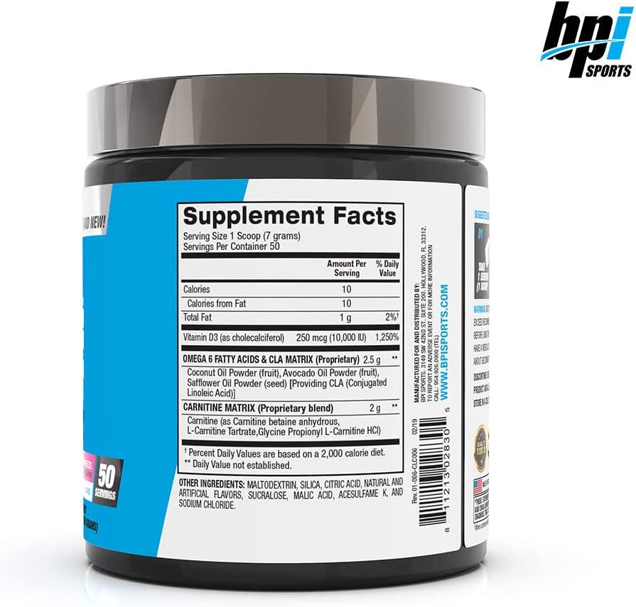 BPI Sports CLA + Carnitine Conjugated Linoleic Acid Weight Loss Formula Metabolism, Performance, Lean Muscle Caffeine Free For Men and Women Watermelon Freeze, 12.34 Ounce (Pack of 1)