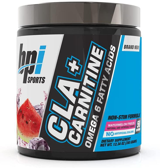 BPI Sports CLA + Carnitine Conjugated Linoleic Acid Weight Loss Formula Metabolism, Performance, Lean Muscle Caffeine Free For Men and Women Watermelon Freeze, 12.34 Ounce (Pack of 1)