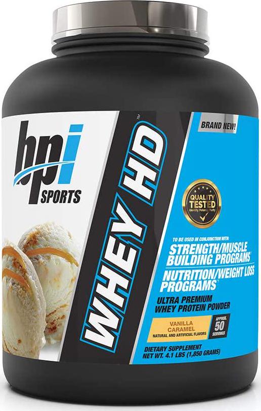 BPI Sports Whey HD, 50 Servings, Vanilla Caramel, 0.005 Kilograms