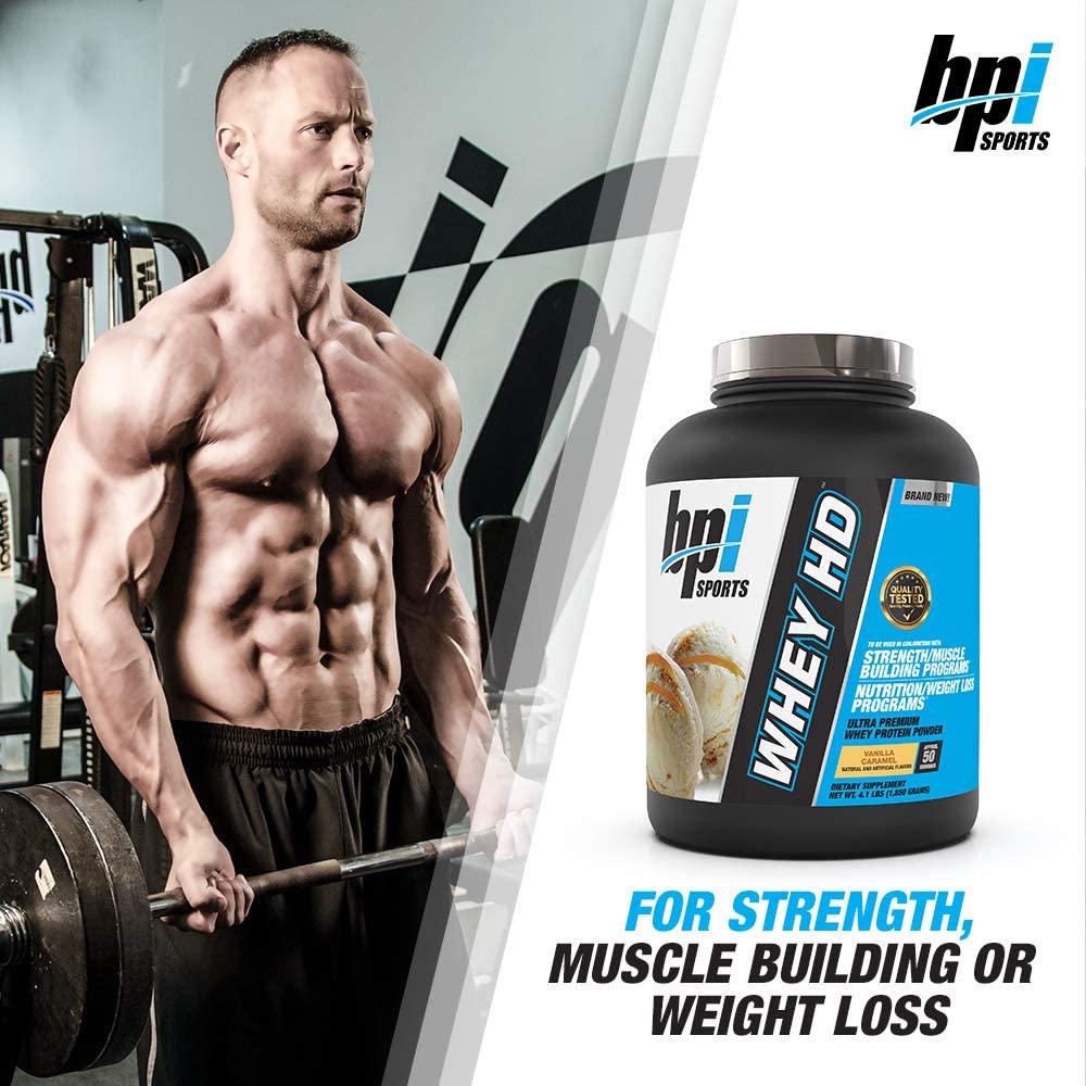 BPI Sports Whey HD, 50 Servings, Vanilla Caramel, 0.005 Kilograms