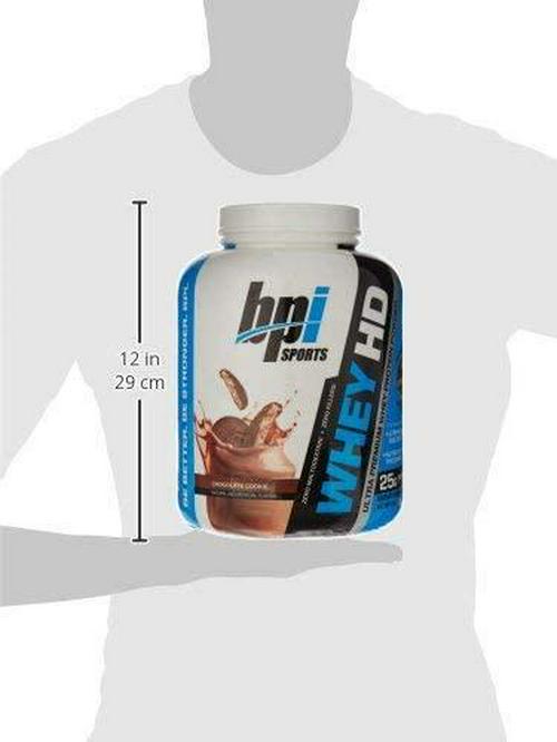 BPI Sports Whey-HD Ultra Premium Protein Powder, Chocolate Cookie, 1.90 kilograms