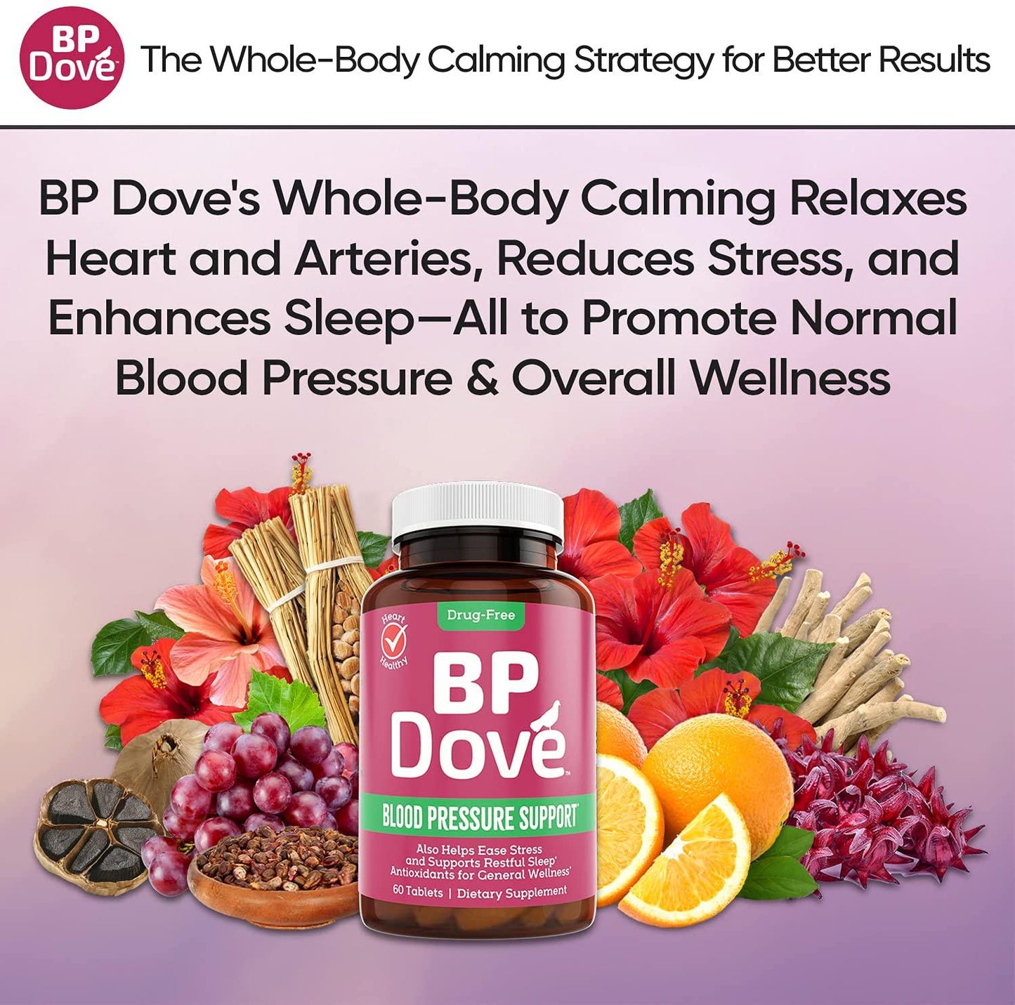BP Dove – Whole-Body Calming for Healthy Blood Pressure – Relaxes Heart and Arteries, Eases Stress, and Enhances Sleep – All to Promote Normal Blood Pressure – A New Strategy for Extraordinary Results