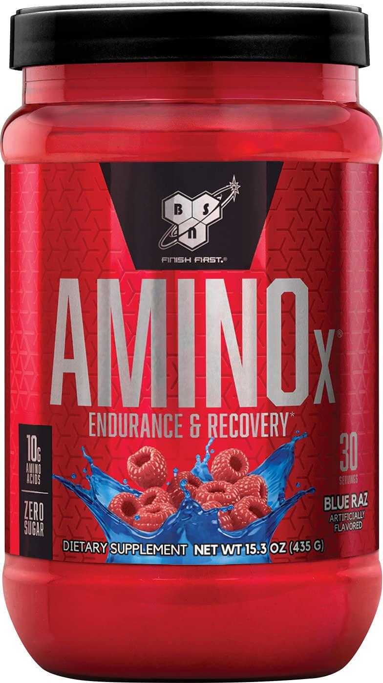 BSN AMINO X Endurance and Recovery Powder with 10 Grams of Aminos Per Serving, Flavor: Blue Raz, 30 Servings