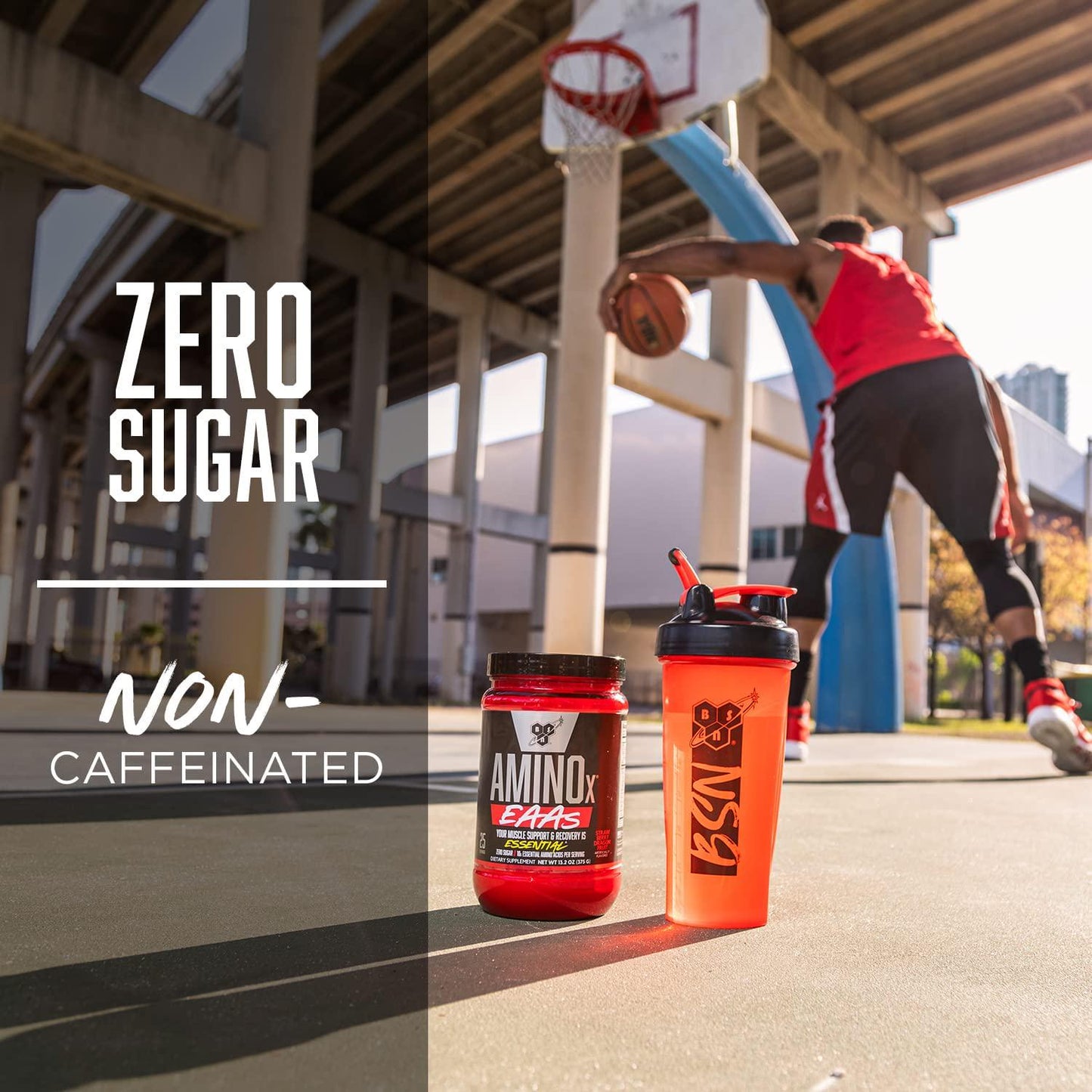 BSN Amino X EAAs, Muscle Recovery and Endurance, 10g Essential Amino Acids, 5g BCAAs, Zero Sugar, Caffeine Free, Strawberry Dragonfruit, 13.2oz, 25 Servings