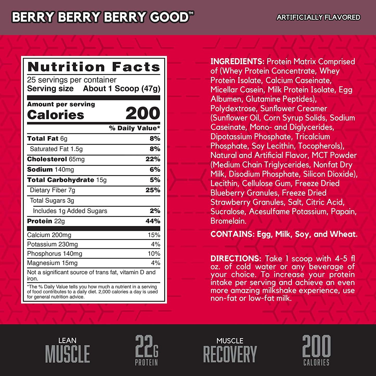 BSN Berry Berry Berry Good Flavor, Powder, 25 Servings