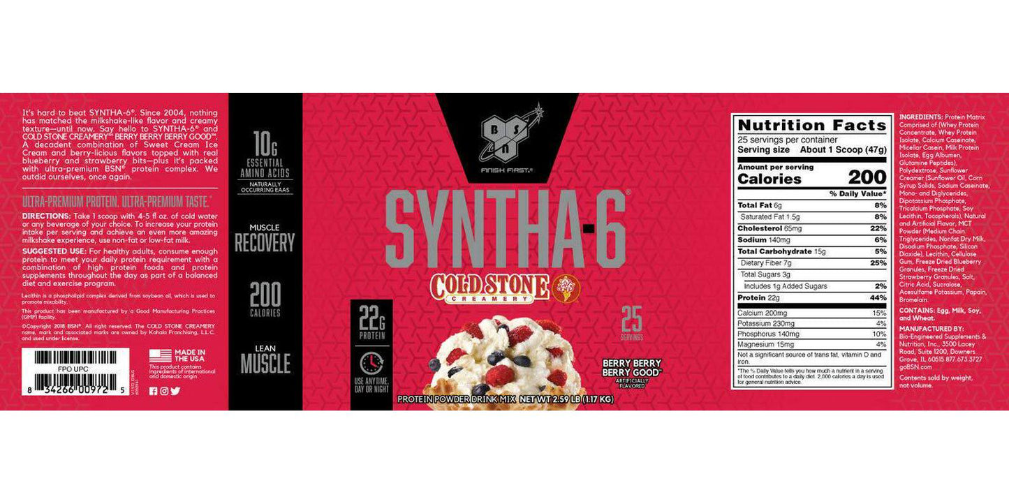 BSN Berry Berry Berry Good Flavor, Powder, 25 Servings