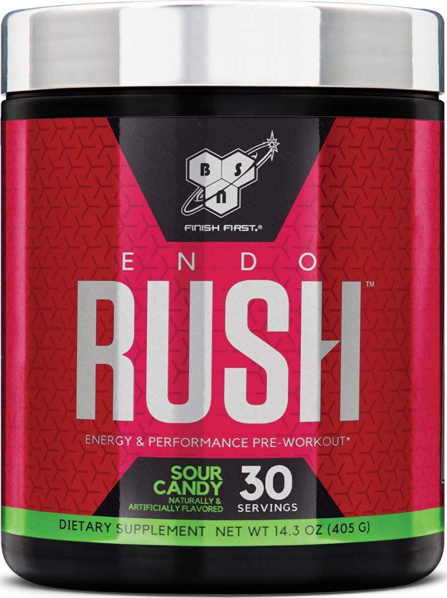 BSN Endorush Energy and Performance Pre-workout Powder With Creatine, 30 Servings, Sour Candy