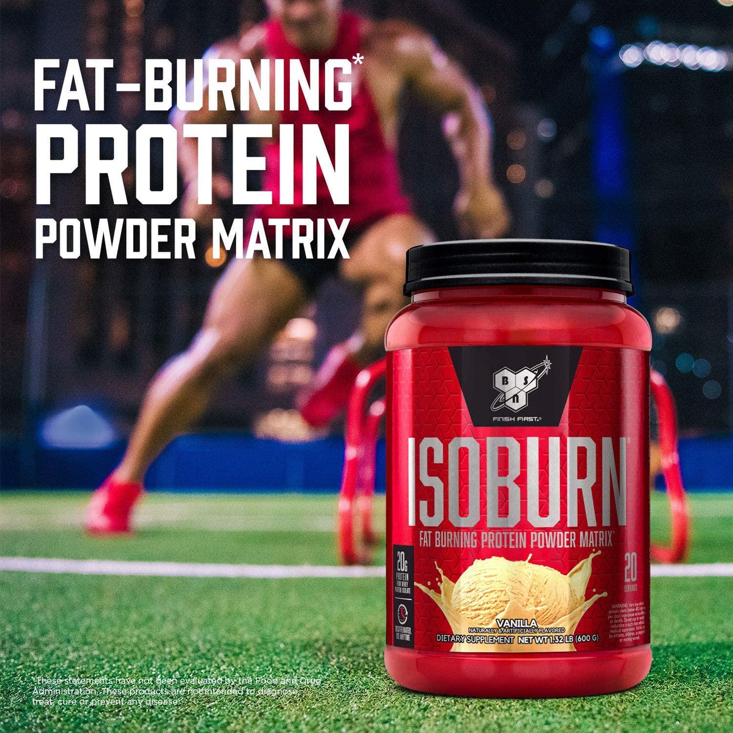 BSN ISOBURN Protein Powder - Vanilla 1.32 Pound