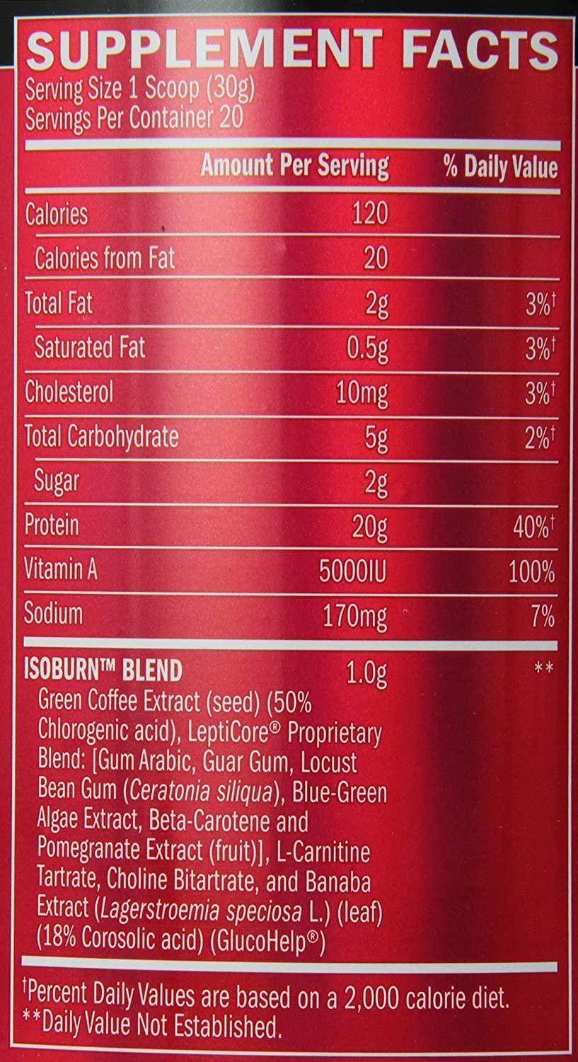 BSN ISOBURN Protein Powder - Vanilla 1.32 Pound