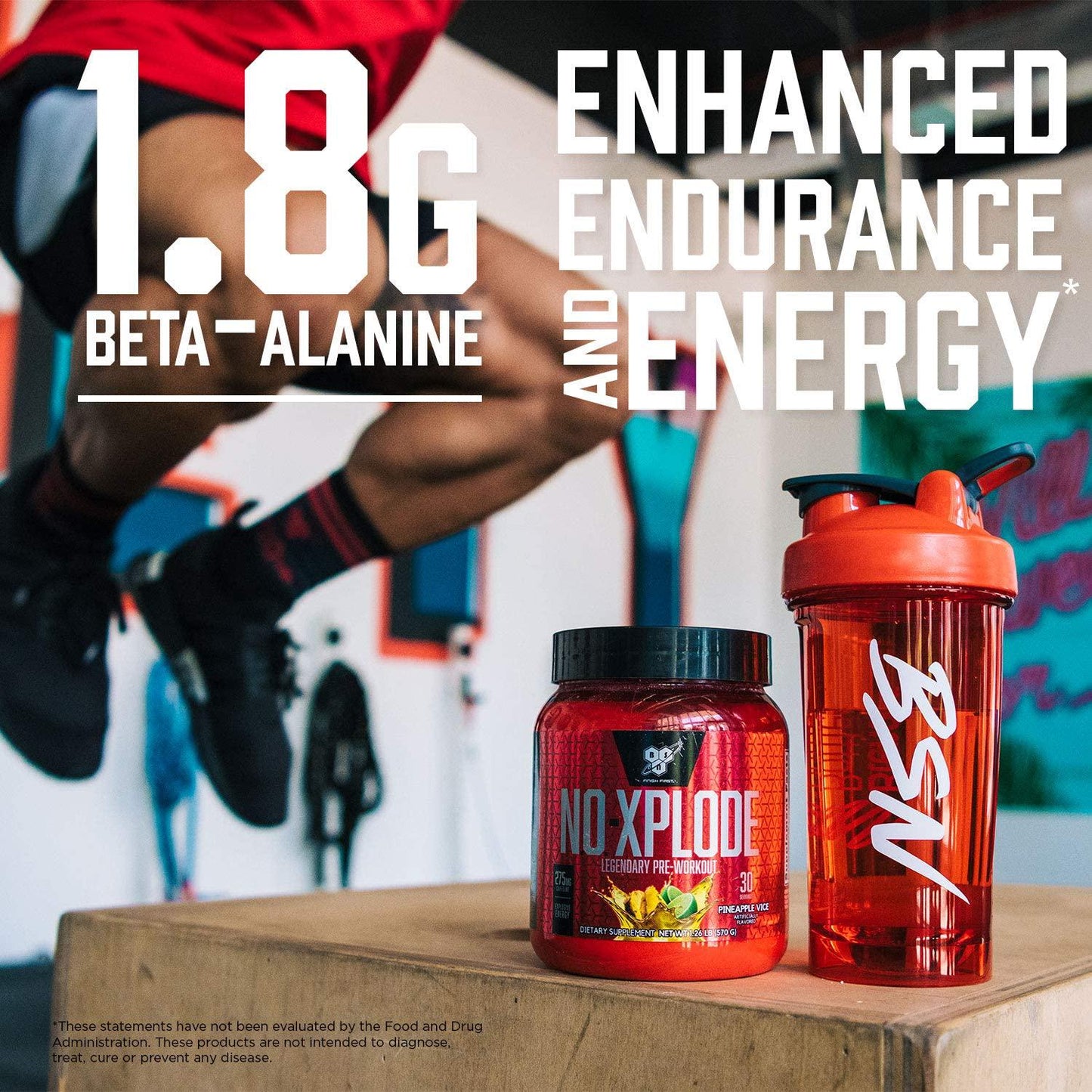 BSN N.O.-XPLODE Pre-Workout Supplement with Creatine, Beta-Alanine, and Energy, Flavor: Fruit Punch, 30 Servings