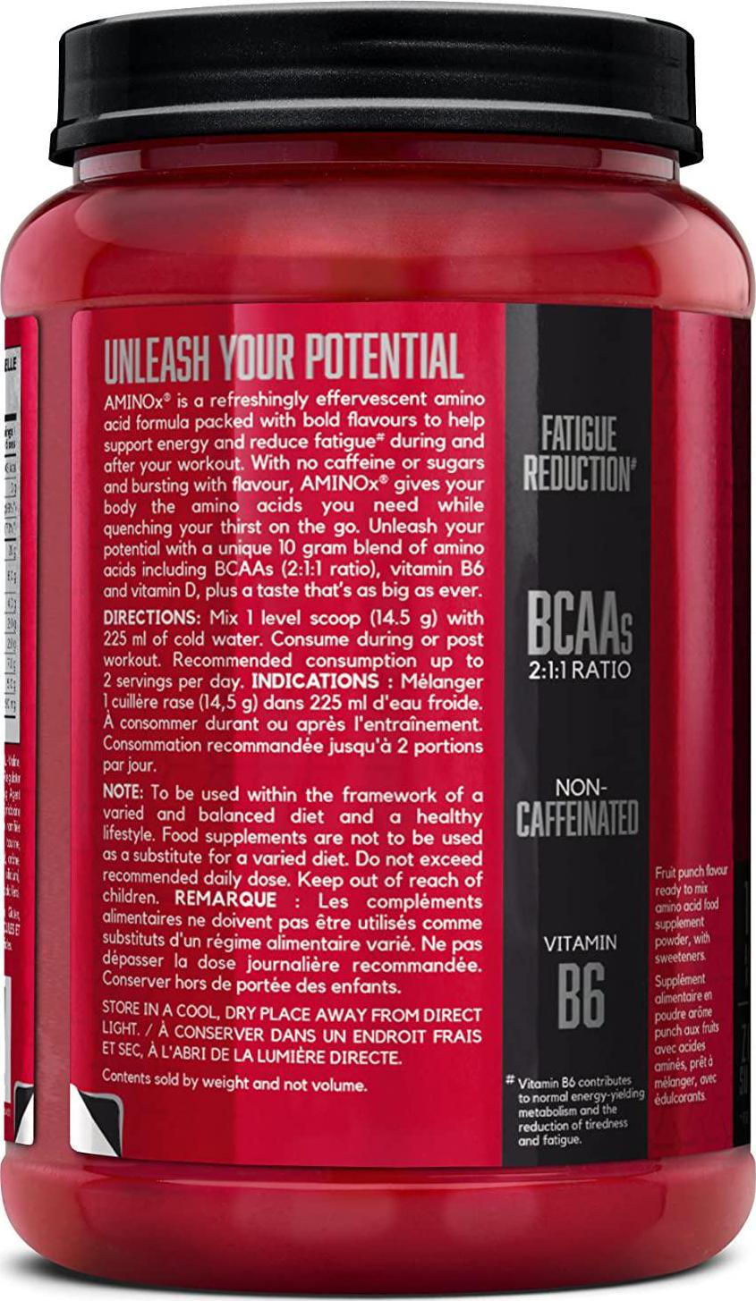 BSN Nutrition Amino X Muscle Building Support Powder Supplement with Vitamin D, Vitamin B6 and Amino Acids, Fruit Punch, 1 kg, 70 Servings