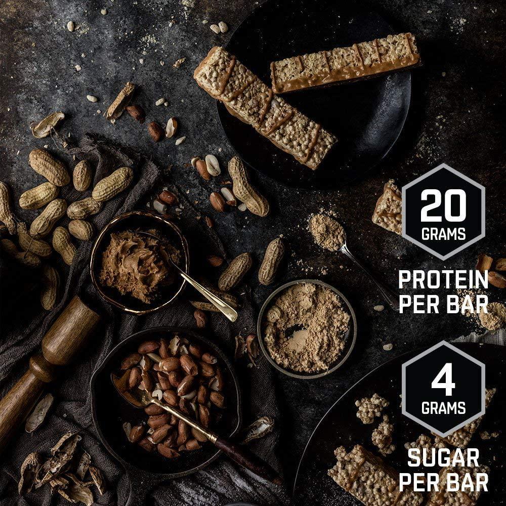 BSN Protein Bars - Protein Crisp Bar by Syntha-6, Whey Protein, 20g of Protein, Gluten Free, Low Sugar, Cold Stone Creamery Birthday Cake Remix, 12 Count