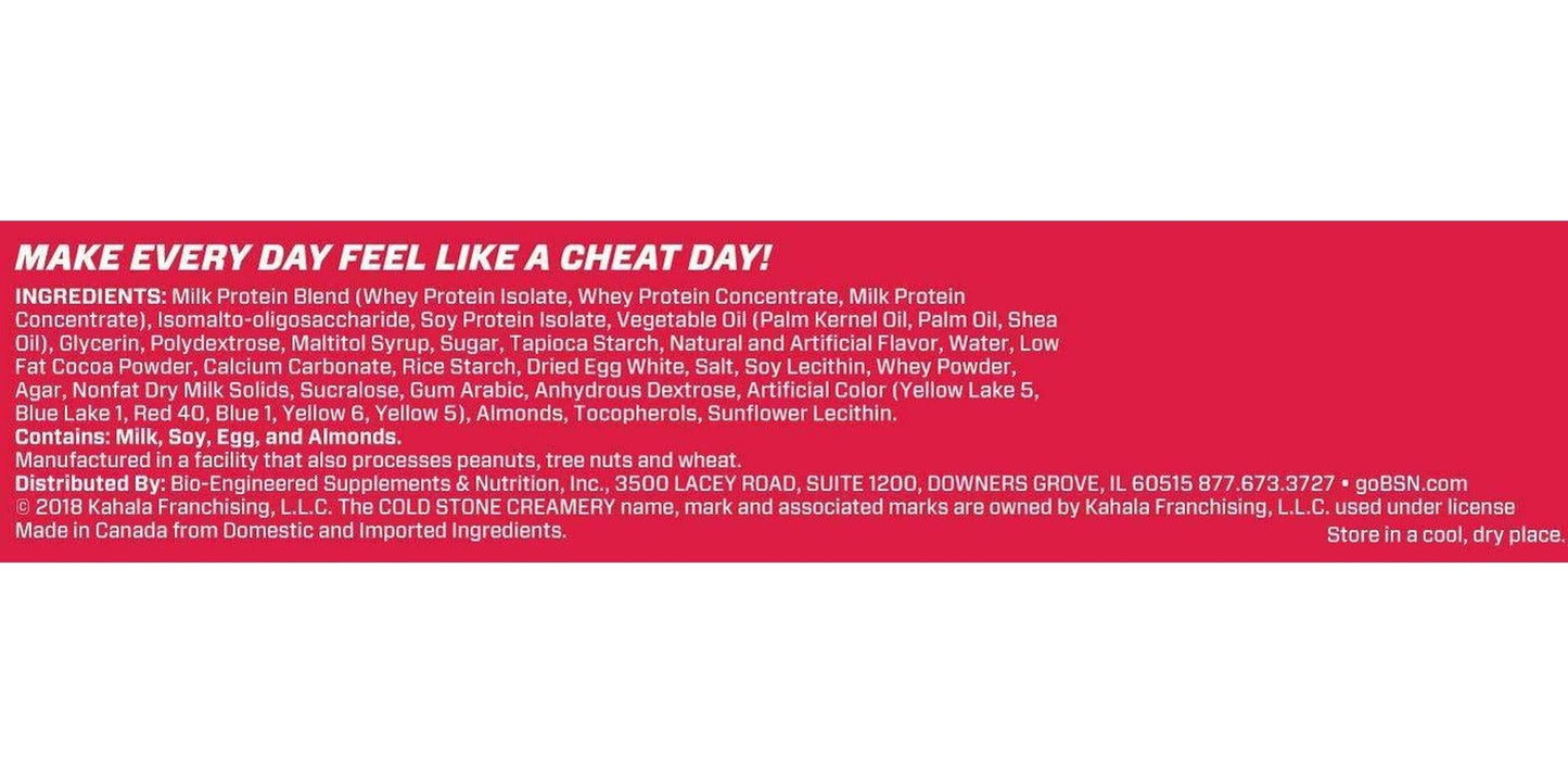 BSN Protein Bars - Protein Crisp Bar by Syntha-6, Whey Protein, 20g of Protein, Gluten Free, Low Sugar, Cold Stone Creamery Mint Mint Chocolate Chip, 12 Count