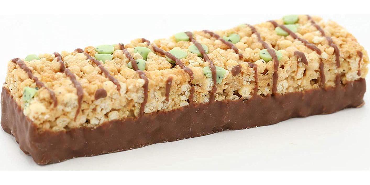 BSN Protein Bars - Protein Crisp Bar by Syntha-6, Whey Protein, 20g of Protein, Gluten Free, Low Sugar, Cold Stone Creamery Mint Mint Chocolate Chip, 12 Count