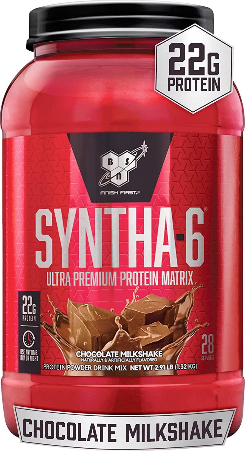 BSN SYNTHA-6 Protein Powder, Whey Protein, Micellar Casein, Milk Protein Isolate, Flavor: Chocolate Milkshake, 28 Servings
