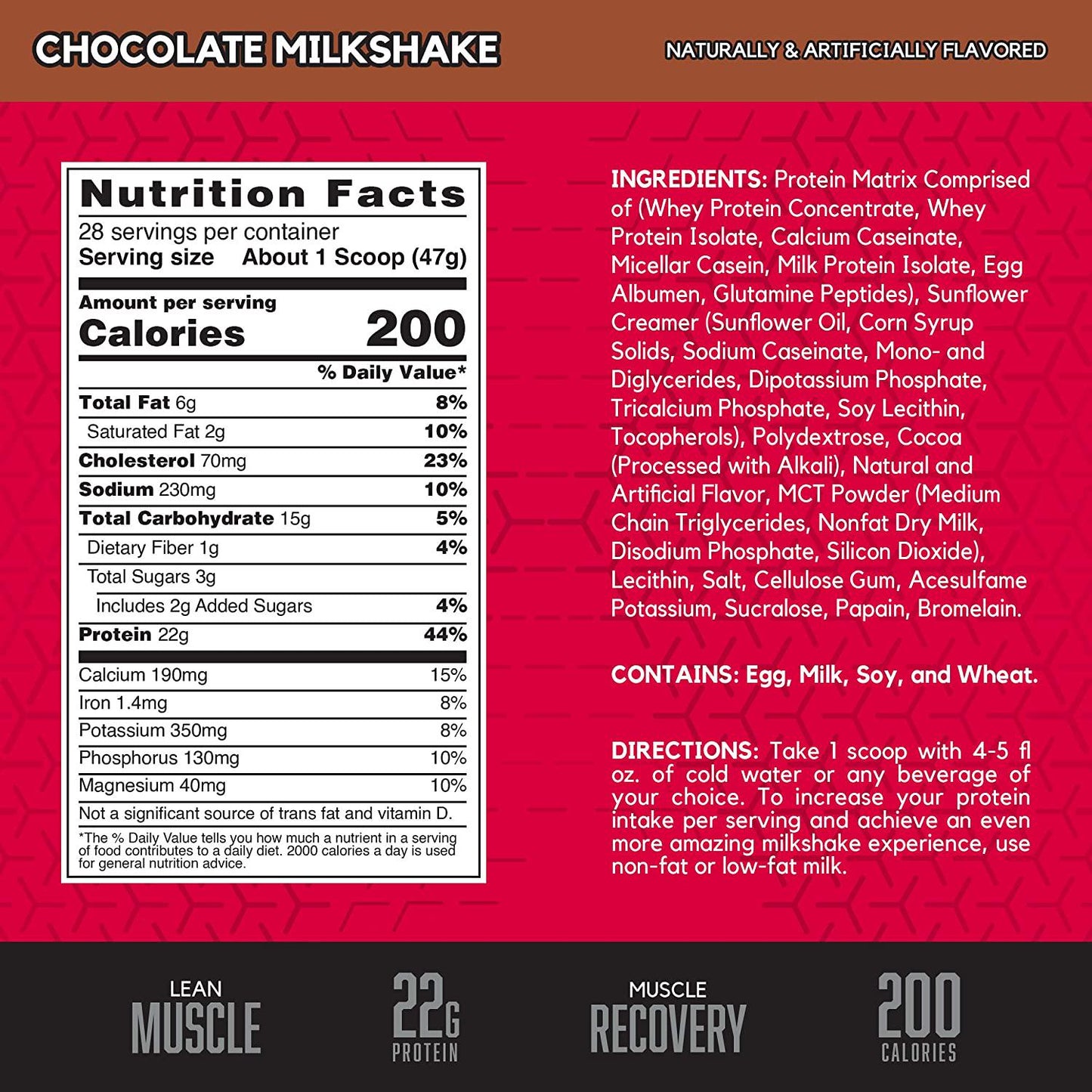 BSN SYNTHA-6 Protein Powder, Whey Protein, Micellar Casein, Milk Protein Isolate, Flavor: Chocolate Milkshake, 28 Servings