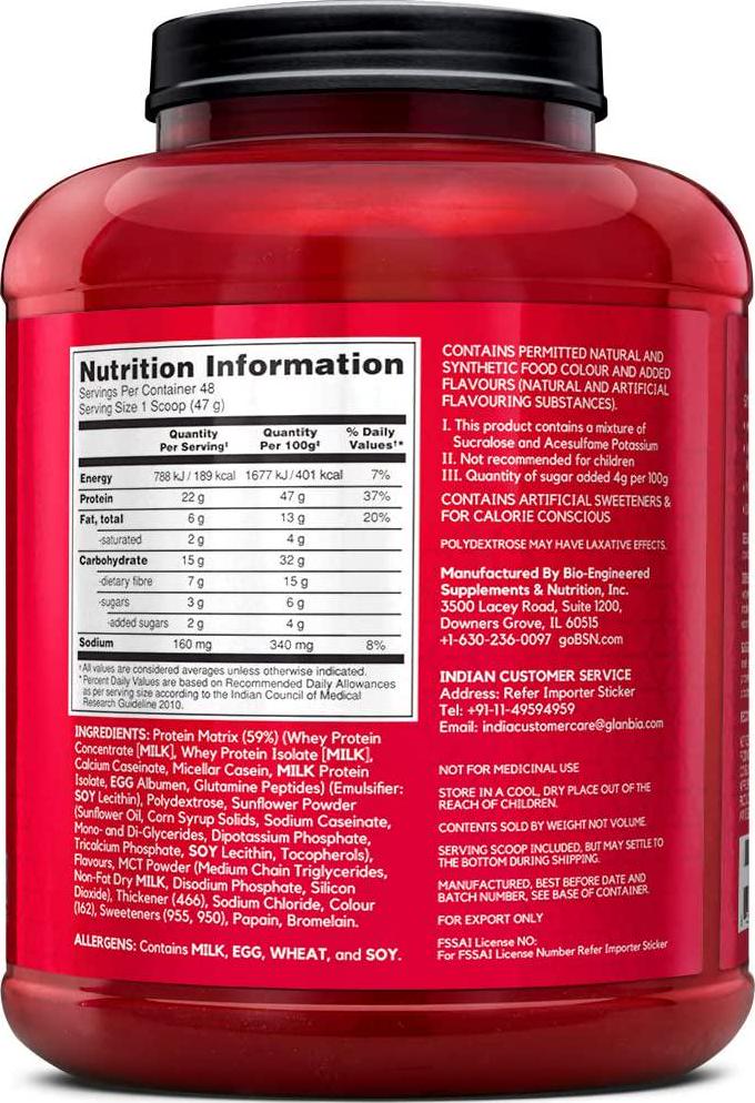 BSN SYNTHA-6 Whey Protein Powder, Micellar Casein, Milk Protein Isolate, Strawberry Milkshake, 48 Servings, 80 Oz