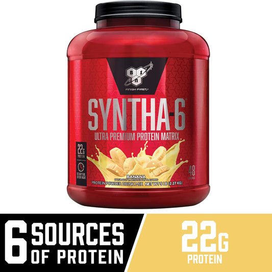 BSN Syntha 6 Blend Protein Powder, Banana, 48 Serves, 2.27 kg