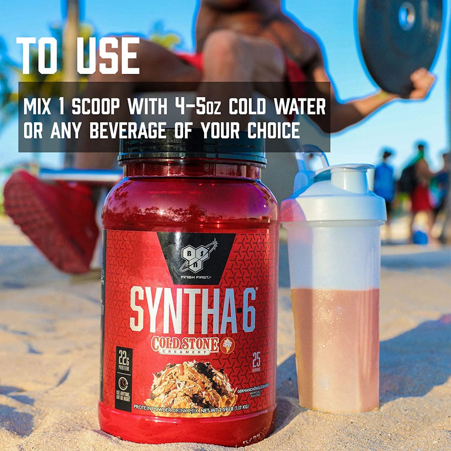 BSN Syntha-6 Protein Powder, Cold Stone Creamery - Mint Chocolate Cake Flavor, 2.07kg, 44 Servings