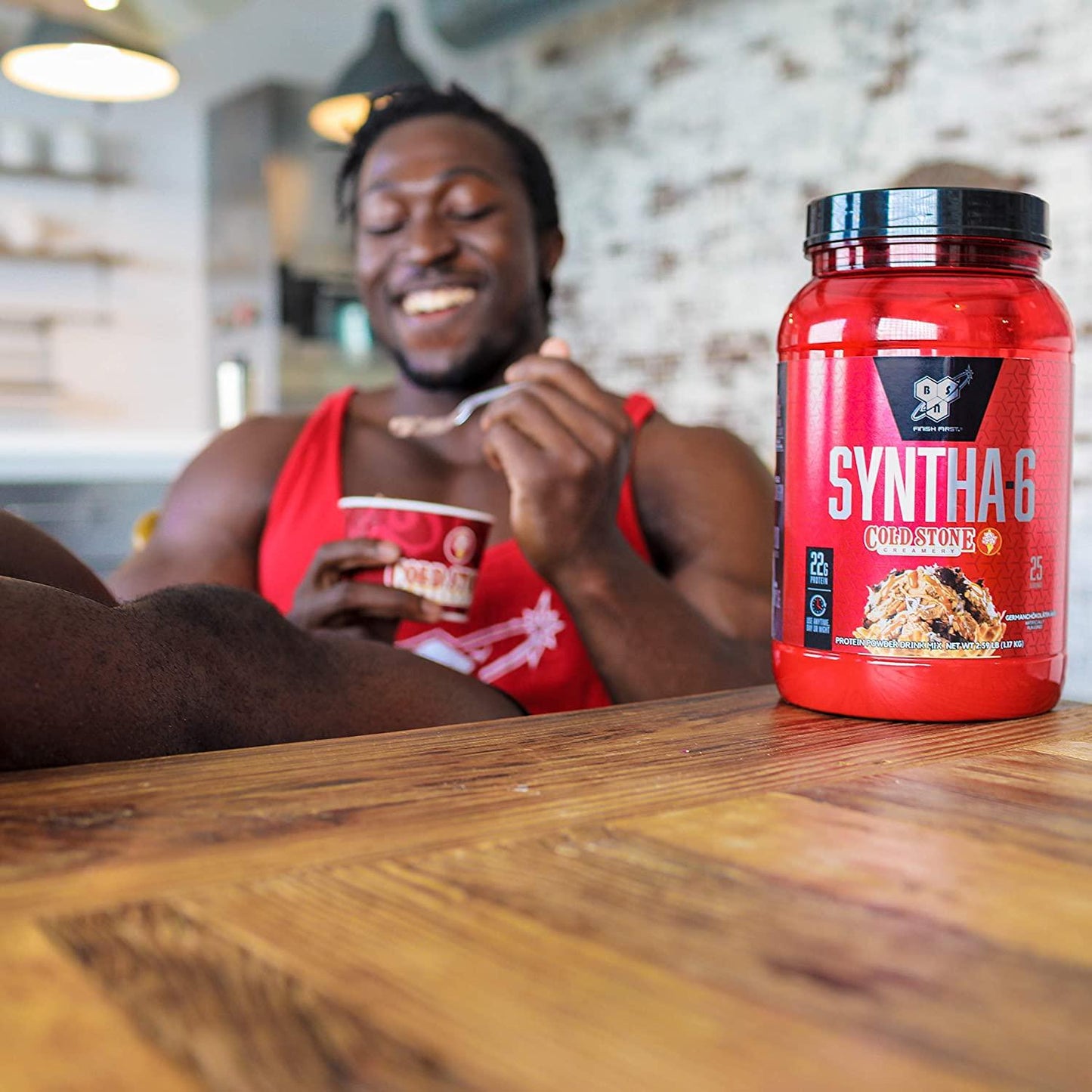 BSN Syntha-6 Whey Protein Powder, Cold Stone Creamery- Birthday Cake Remix Flavor, Micellar Casein, Milk Protein Isolate Powder, 25 Servings
