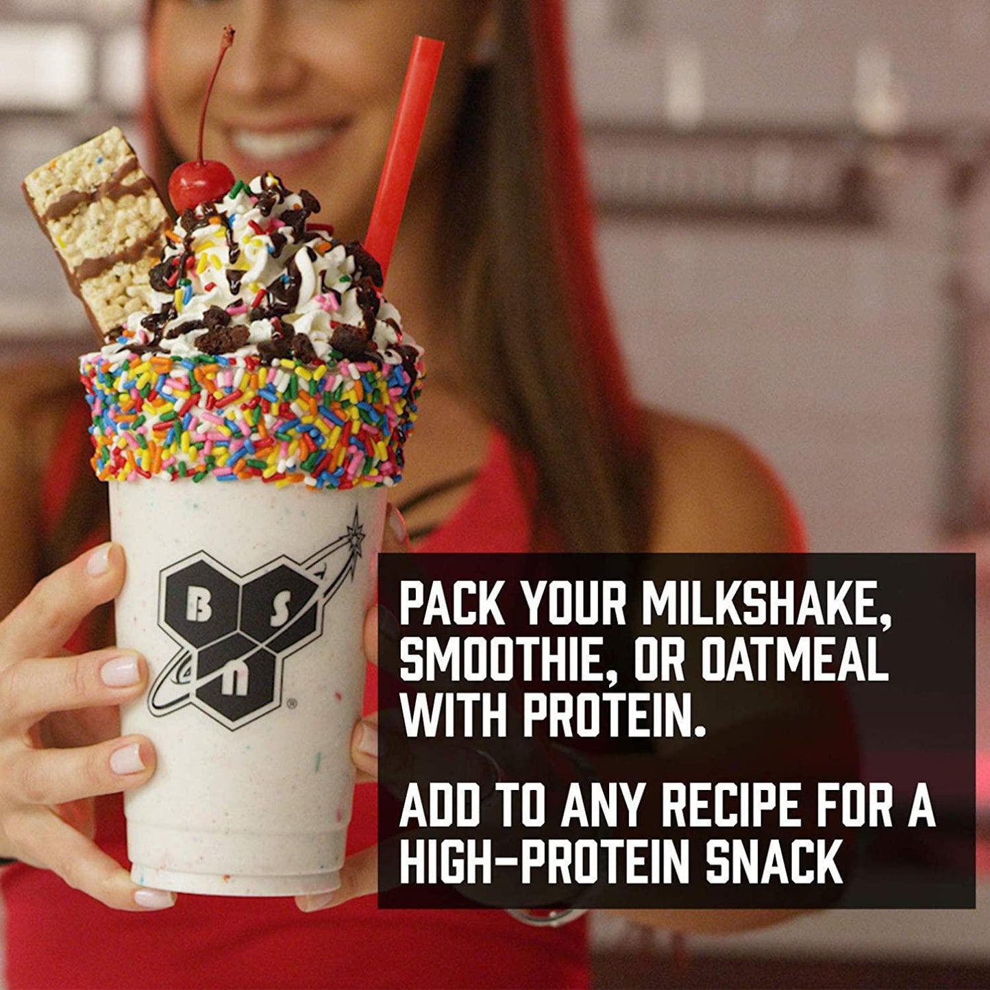 BSN Syntha-6 Whey Protein Powder, Cold Stone Creamery- Birthday Cake Remix Flavor, Micellar Casein, Milk Protein Isolate Powder, 25 Servings