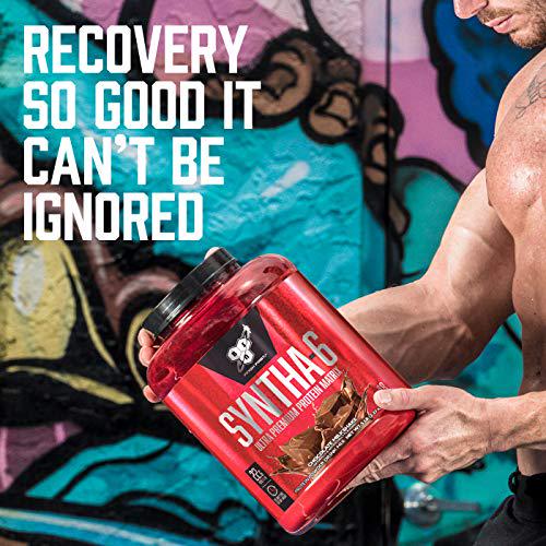 BSN Syntha-6 Whey Protein Powder, Mint Mint Chocolate Chocolate Cake Flavor (44 Servings) with BSN Protein Crisp Bar, Mint Mint Chocolate Chip-Low Sugar Whey Protein Bar, 20g of Protein (12 Count)