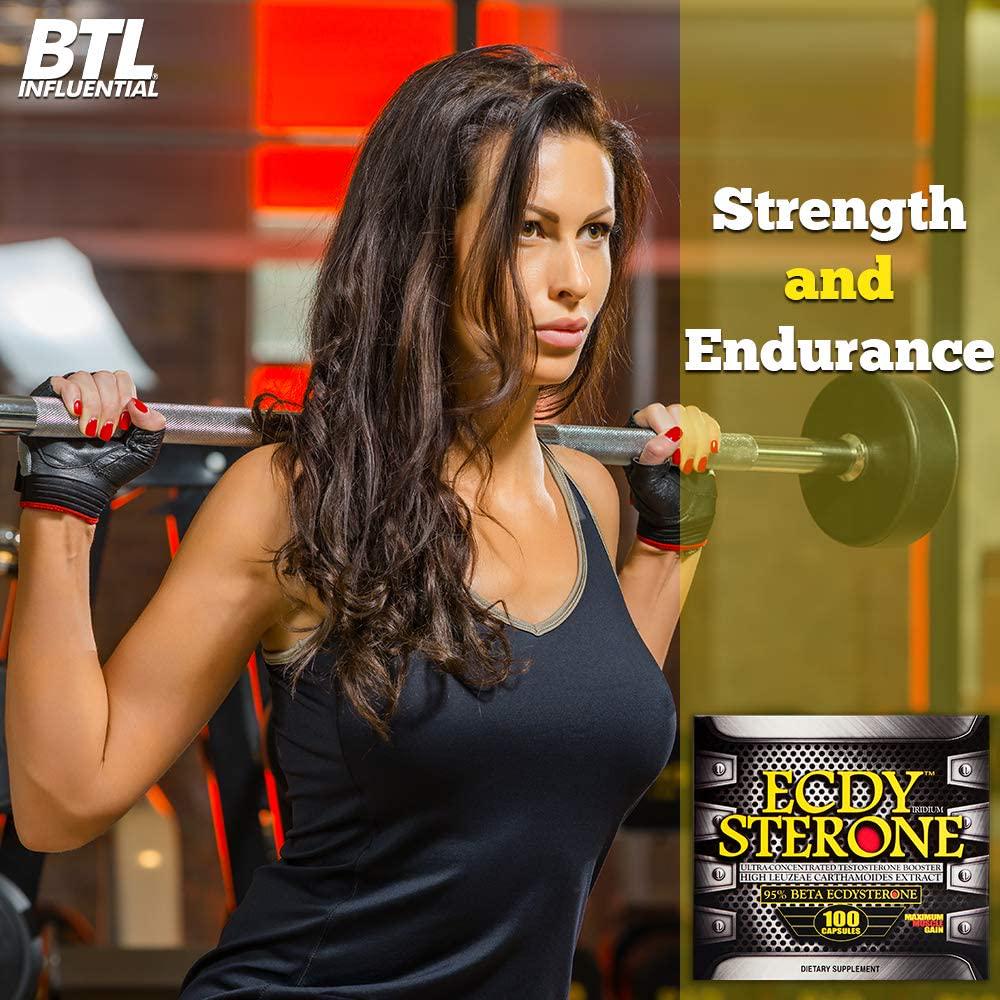BTL Beta Ecdysterone 95%, Natural Anabolic Extract to Supports Health Testosterone Levels and Lean Muscle Mass Building, Increase Stamina, 100 Veg Capsules