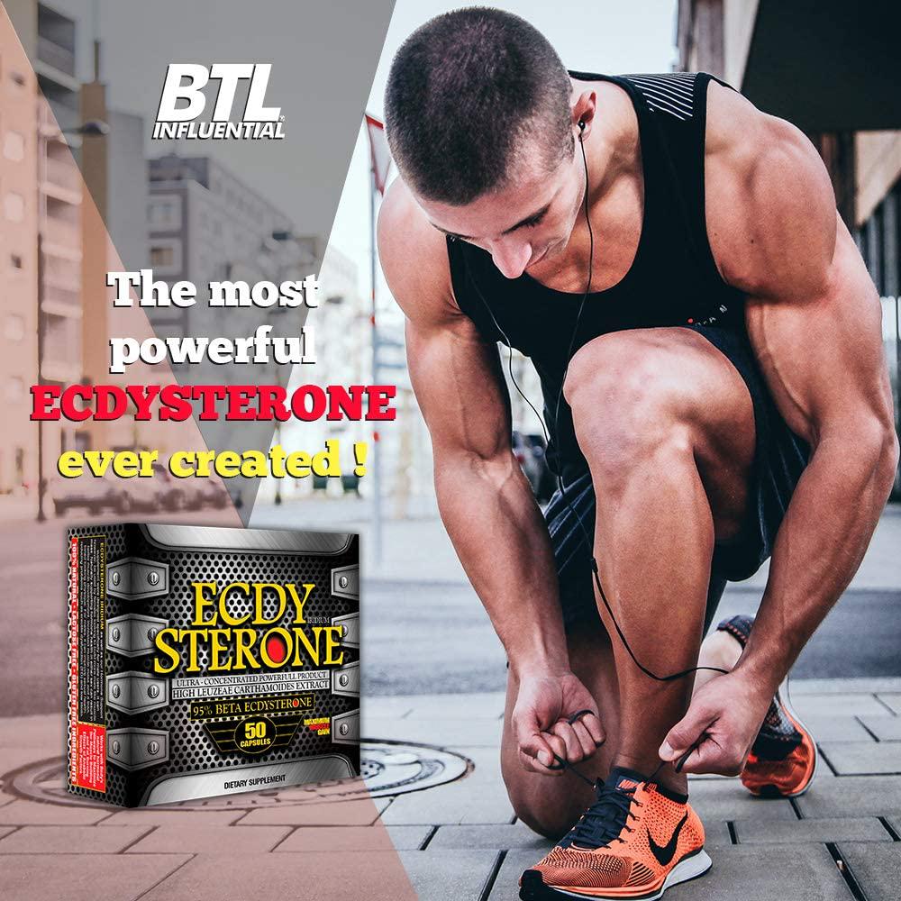 BTL Beta Ecdysterone 95%, Natural Anabolic Extract to Supports Health Testosterone Levels and Lean Muscle Mass Building, Increase Stamina, 50 Veg Capsules