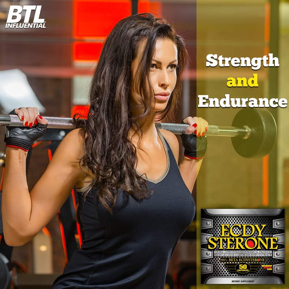BTL Beta Ecdysterone 95%, Natural Anabolic Extract to Supports Health Testosterone Levels and Lean Muscle Mass Building, Increase Stamina, 50 Veg Capsules