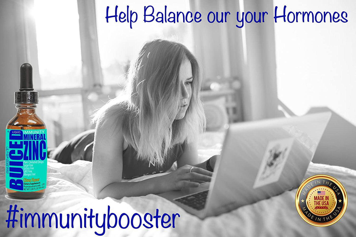 BUICED Liquid Zinc Drops | Support Healthy Immune System | Highly Absorbable | Gluten Free | GMO Free | Allergen Free | Paleo Friendly Liquid Zinc | Vegan Friendly Liquid Zinc | Made in The USA