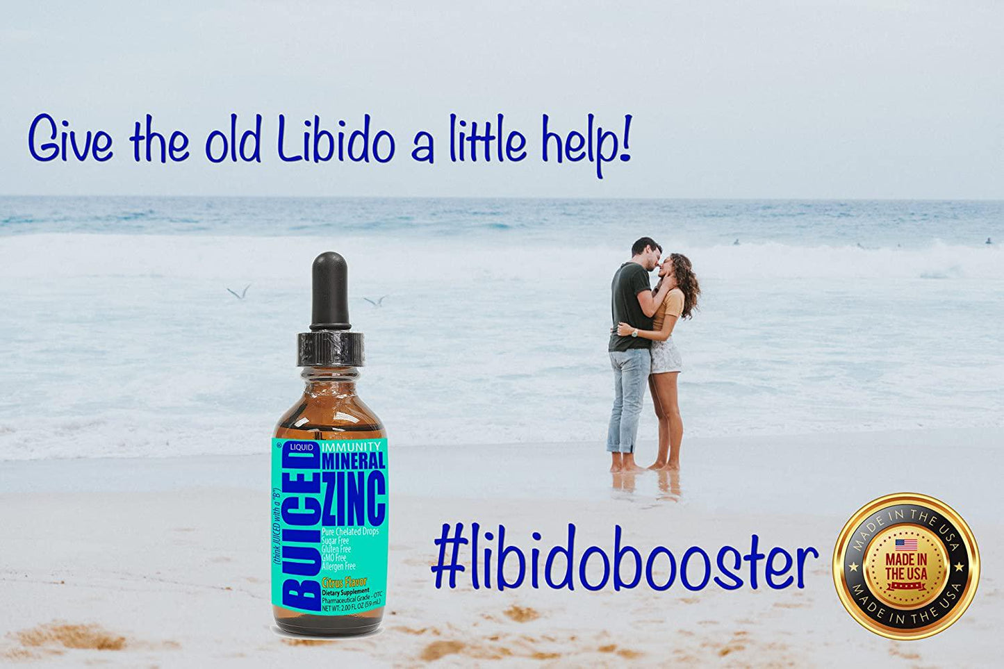 BUICED Liquid Zinc Drops | Support Healthy Immune System | Highly Absorbable | Gluten Free | GMO Free | Allergen Free | Paleo Friendly Liquid Zinc | Vegan Friendly Liquid Zinc | Made in The USA