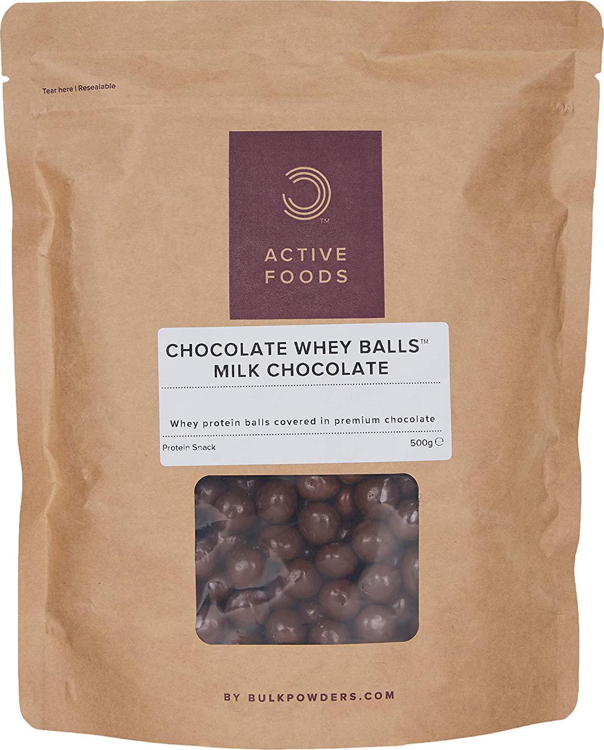 BULK POWDERS Chocolate Whey Balls, Milk Chocolate, 500 g